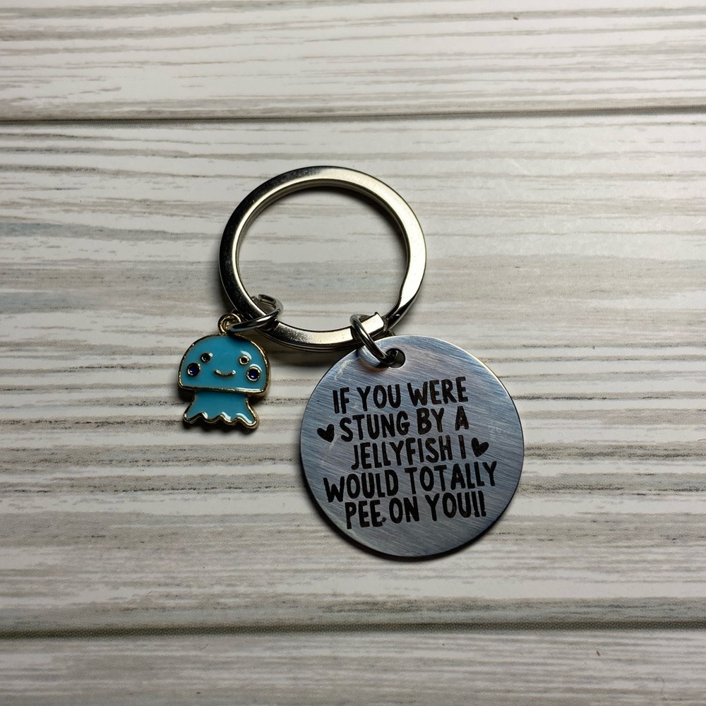 Jellyfish keychain